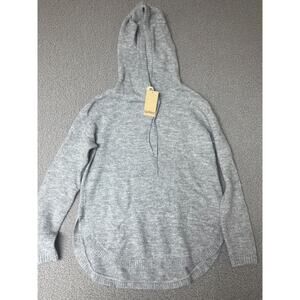 UPWEST Knit‎ Pullover Sweater hoodie hooded round hem Women's Size XS gray